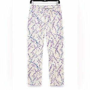 Max Mara Made in Italy Luxury Floral Cotton Stretch Pants IT 38 US 4